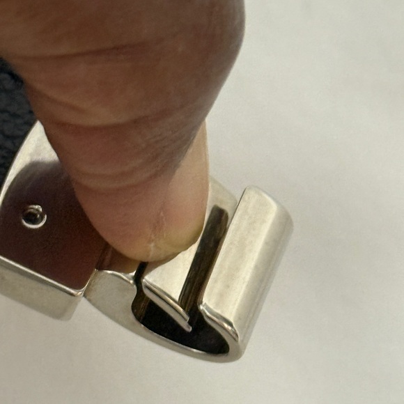 Gucci Navy Blue Leather Bag Replacement Strap with Silver Tone Hardware - Picture 5 of 11